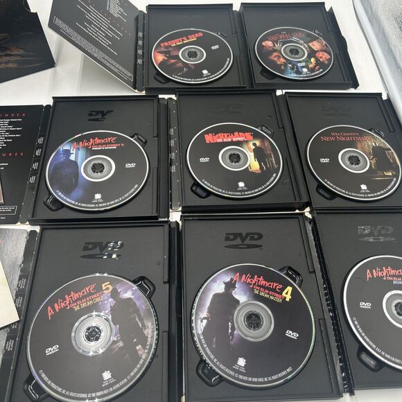 The Nightmare on Elm Street Collection 8-DVD Set 1999 Book, 3D Glasses Freddy - Picture 2 of 8